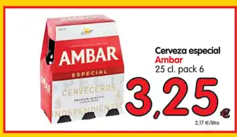 Alimerka Ambar Cerveza especial 25cl. pack 6 oferta