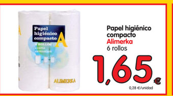 Alimerka Alimerka Papel higiénico compacto 6 rollos oferta