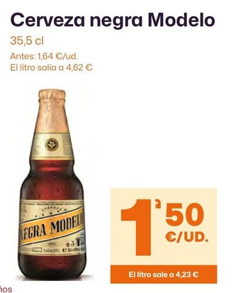 AhorraMas Cerveza negra Modelo oferta