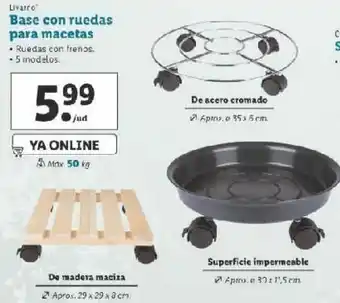 Lidl Base con ruedas para macetas oferta