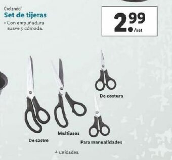 Lidl Set de tijeras oferta