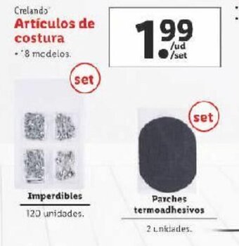 Lidl Crelando Articulos de costura oferta