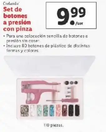Lidl Crelando Set de botones a presión con pinza oferta