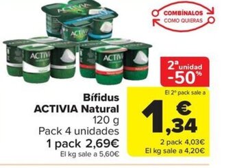 Carrefour Market Bífidus ACTIVIA Natural oferta