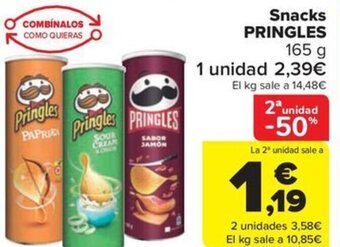 Carrefour Market Snacks PRINGLES 165 g oferta