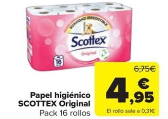Carrefour Market Papel higiénico SCOTTEX Original oferta