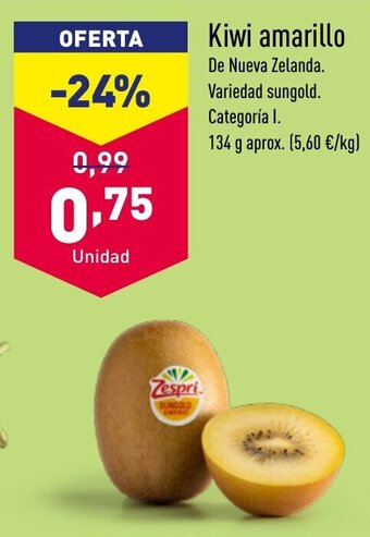 ALDI Kiwi amarillo oferta