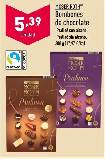 ALDI MOSER ROTH Bombones de chocolate oferta