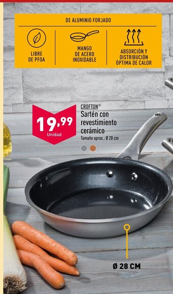 ALDI CROFTON Sartén con revestimiento cerámico oferta