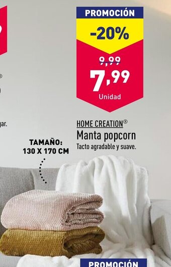 ALDI HOME CREATION Manta popcorn oferta
