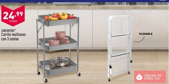 ALDI Carrito multiusos con 3 cestas oferta