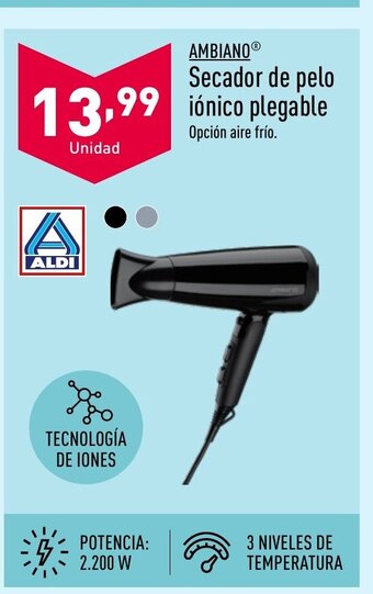 ALDI AMBIANO Secador de pelo iónico plegable oferta