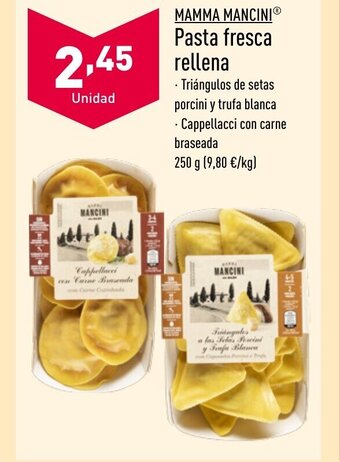 ALDI MAMMA MANCINI Pasta fresca rellena oferta