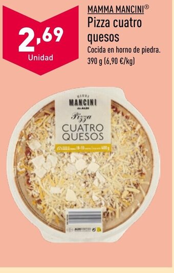 ALDI MAMMA MANCINI Pizza cuatro quesos oferta