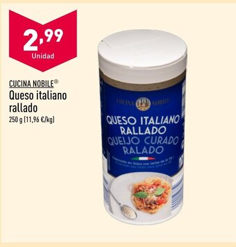 ALDI CUCINA NOBILE Queso italiano rallado oferta