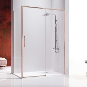 Brico Depôt Puerta corredera ducha masela oro rosa 143 cm oferta