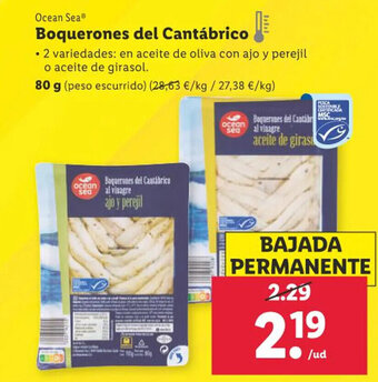 Lidl Ocean Sea Boquerones del Cantábrico oferta