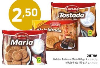 Coviran CUÉTARA Galletas Tostada o María 200 g x 4 u oferta
