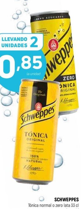 Coviran SCHWEPPES Tónica normal o zero lata 33 cl oferta