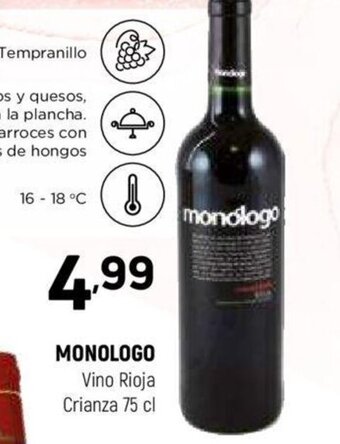 Coviran MONOLOGO Vino Rioja Crianza 75 cl oferta