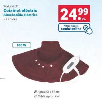 Lidl Coixinet elèctric Almohadilla eléctrica •2 colors. oferta