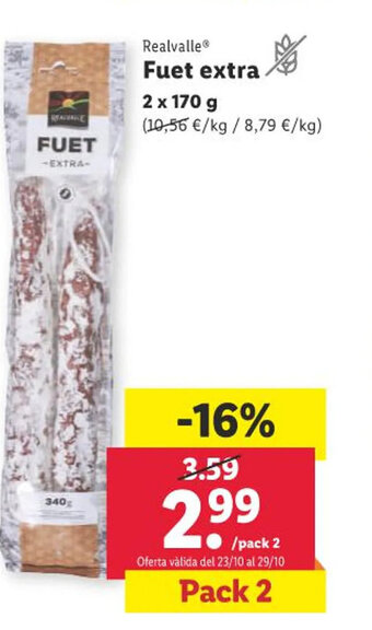 Lidl Fuet extra oferta