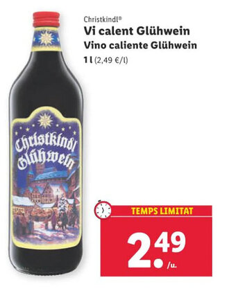Lidl Vi calent Glühwein Vino caliente Glühwein 11 oferta