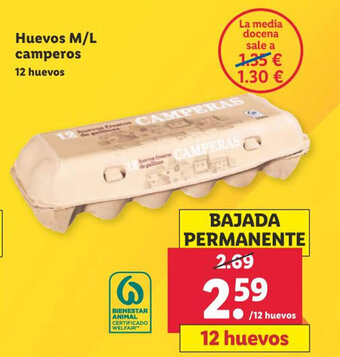 Lidl Huevos M/L camperos oferta