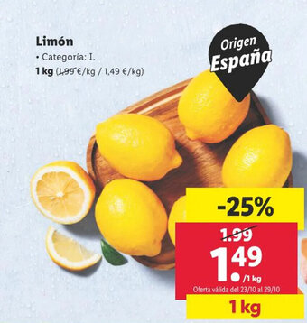 Lidl Limón oferta