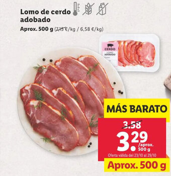 Lidl Lomo de cerdo adobado oferta
