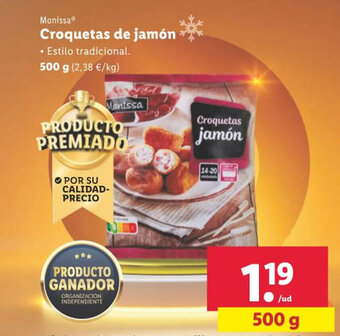 Lidl Croquetas de jamón oferta