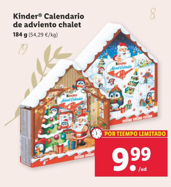Lidl Kinder® Calendario de adviento chalet oferta