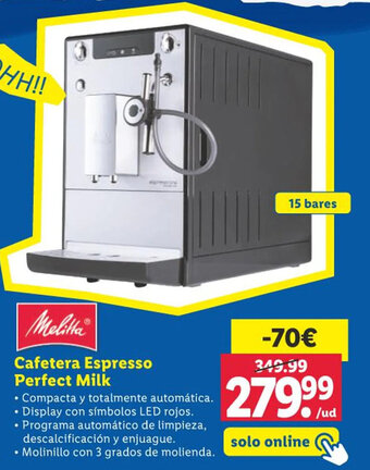 Lidl Cafetera Espresso Perfect Milk oferta