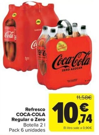 Carrefour Refresco COCA-COLA Regular o Zero oferta