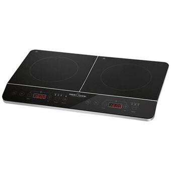 Brico Depôt Placa inducción doble portátil, 10 niveles te proficook dki 1067 negro 3500 oferta