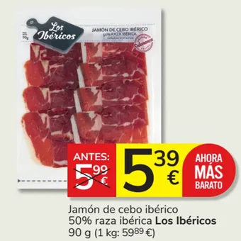 Consum Jamón de cebo ibérico 50% raza ibérica Los Ibéricos oferta