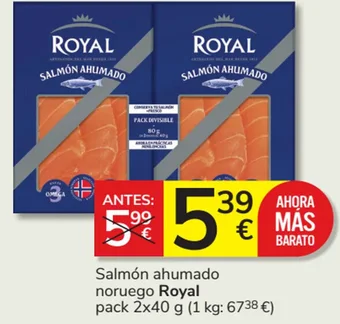 Consum Salmón ahumado noruego Royal oferta