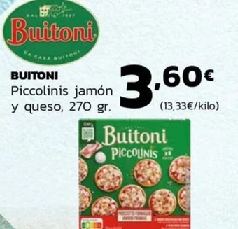 Supermercados Lupa BUITONI Piccolinis jamón y queso, 270 gr. oferta