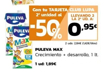 Supermercados Lupa PULEVA MAX oferta
