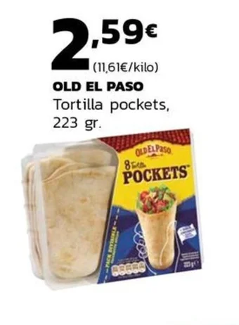 Supermercados Lupa OLD EL PASO Tortilla pockets oferta