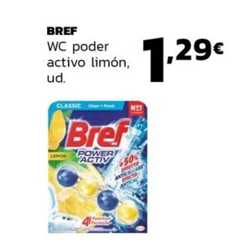 Supermercados Lupa BREF WC poder activo limón, ud. oferta