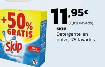 Supermercados Lupa SKIP Detergente en polvo, 75 lavados. oferta