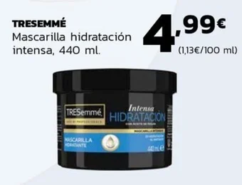 Supermercados Lupa TRESEMMÉ Mascarilla hidratación intensa, 440 ml. oferta