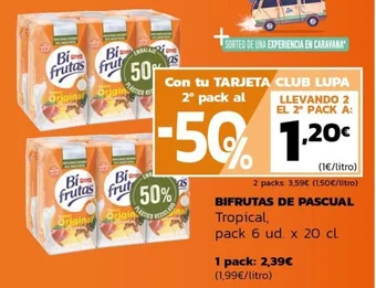 Supermercados Lupa BIFRUTAS DE PASCUAL Tropical oferta