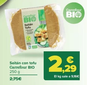 Carrefour Seitán con tofu Carrefour BIO 250 g oferta