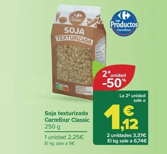 Carrefour Soja texturizada Carrefour Classic 250 g oferta