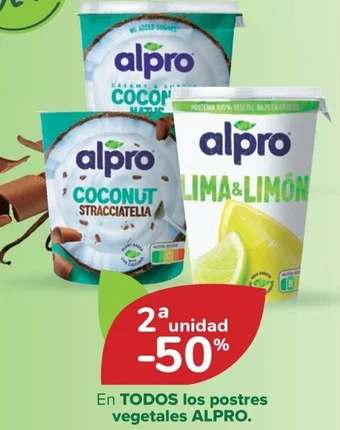 Carrefour En TODOS los postres vegetales ALPRO. oferta