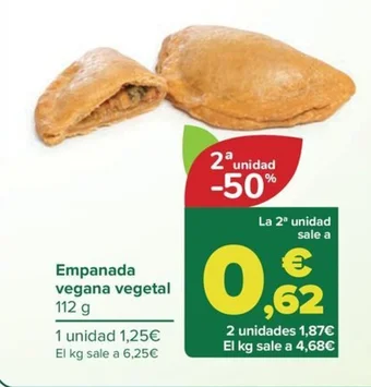 Carrefour Empanada vegana vegetal 112 g oferta