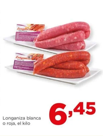 Alimerka Longaniza blanca o roja, el kilo oferta