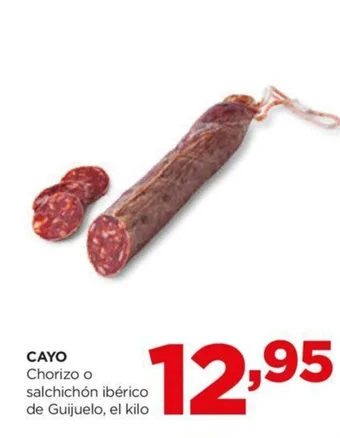 Alimerka CAYO Chorizo o salchichón ibérico de Guijuelo, el kilo oferta